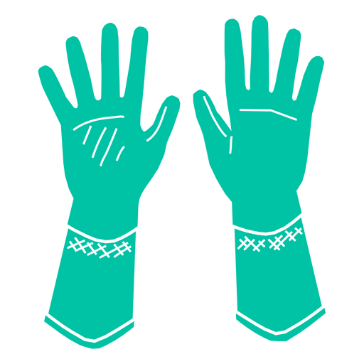 Household cleaning gloves PNG Design