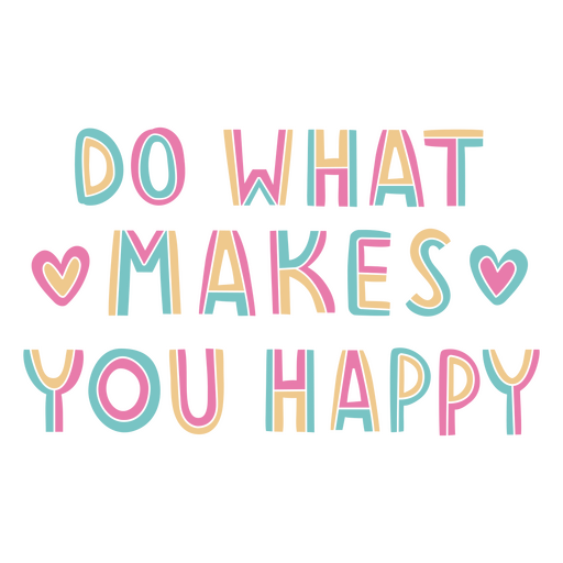 Faça o que te faz feliz citação de néon Desenho PNG