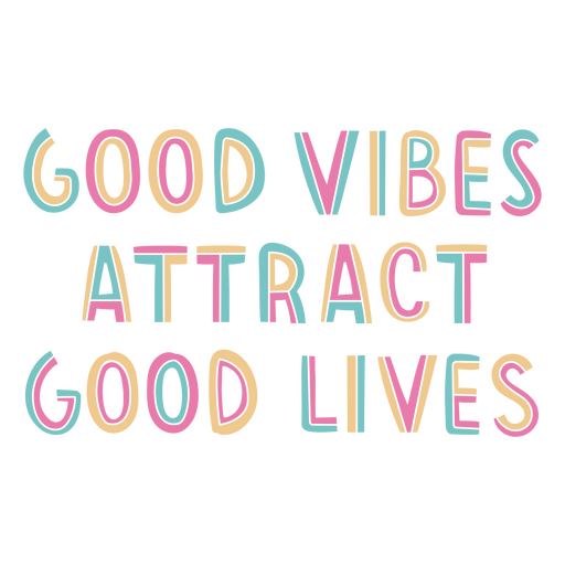 Good vibes attract good lives neon quote PNG Design