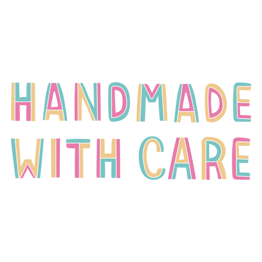 Handmade with care neon quote PNG Design