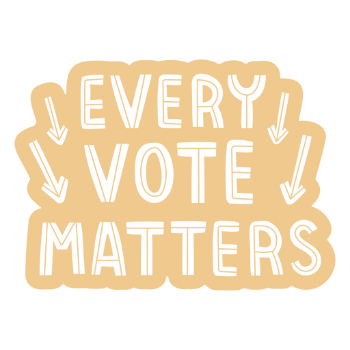 Every vote matters label PNG Design