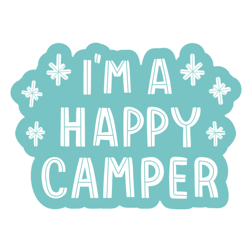 Ich bin ein fröhliches Camper-Label PNG-Design