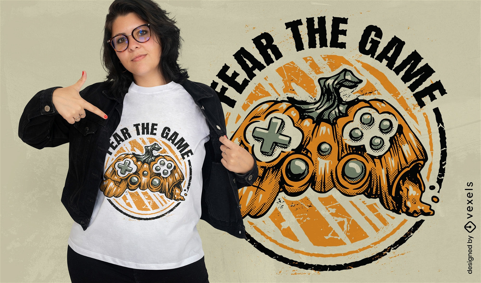 Befürchten Sie das Spiel Halloween-Gaming-T-Shirt-Design