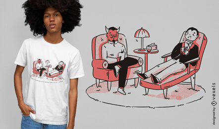 Satan- und Dracula-Therapie-T-Shirt-Design