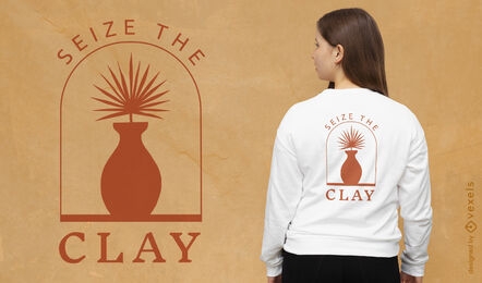 Clay vase decoration t-shirt design