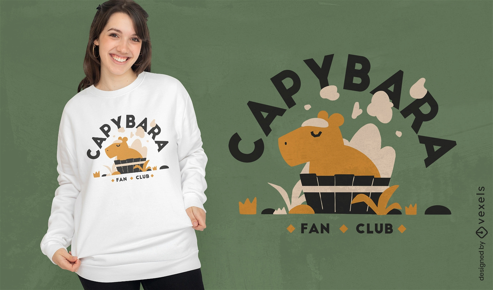 Capybara fan club t-shirt design
