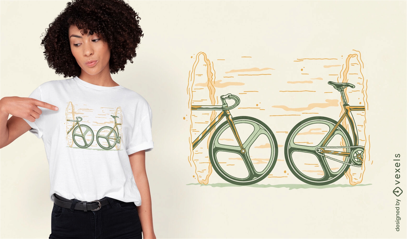 Diseño de camiseta de portal de bicicletas.