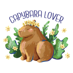 Capybara lover quote design PNG Design