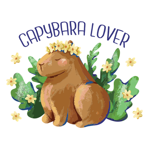 Capybara lover quote design PNG Design