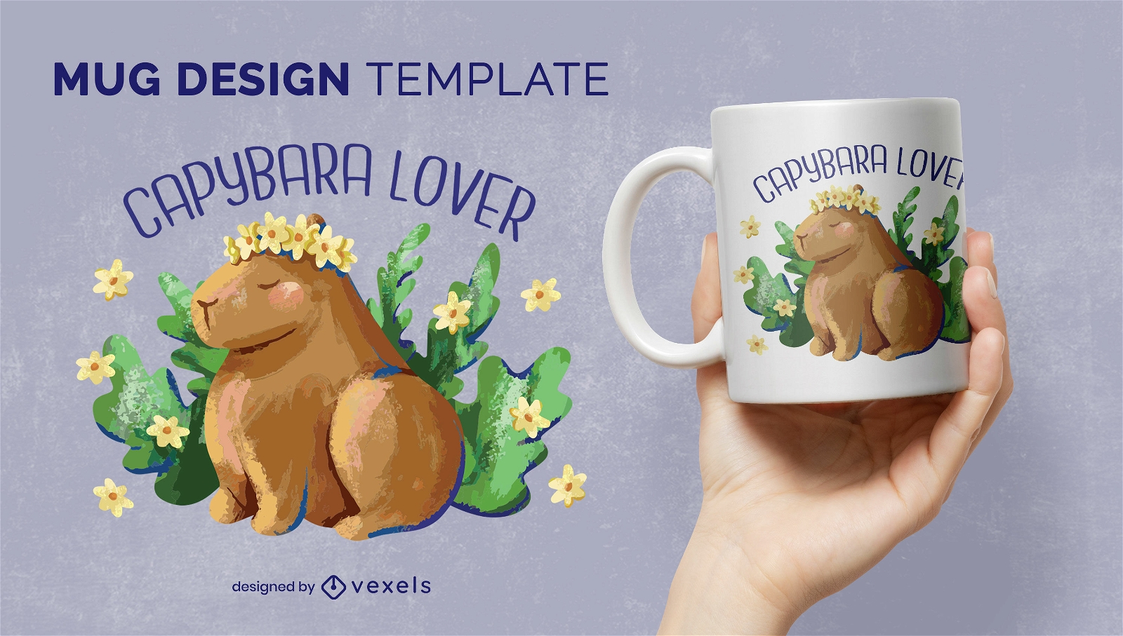 Capybara lover mug design
