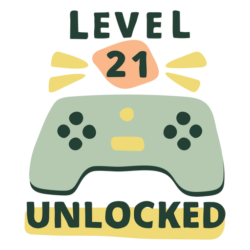 Level 21 unlocked PNG Design