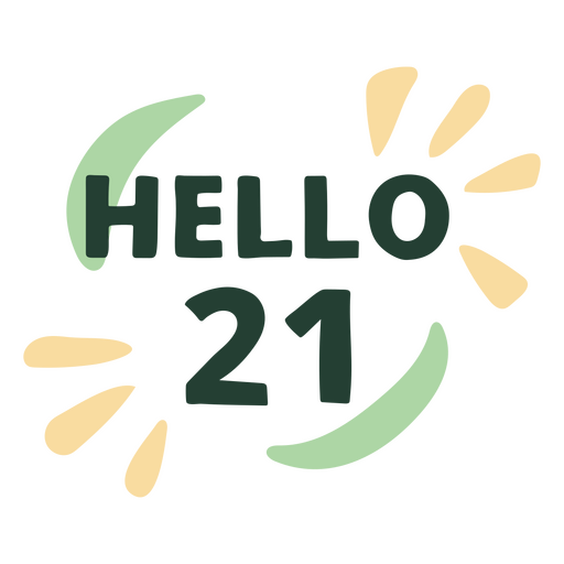 Hallo 21 PNG-Design