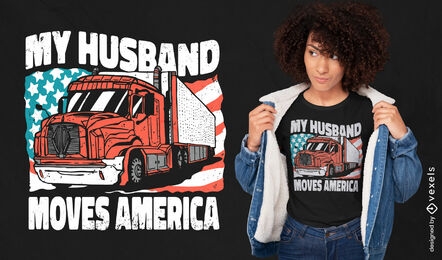 USA truck t-shirt design