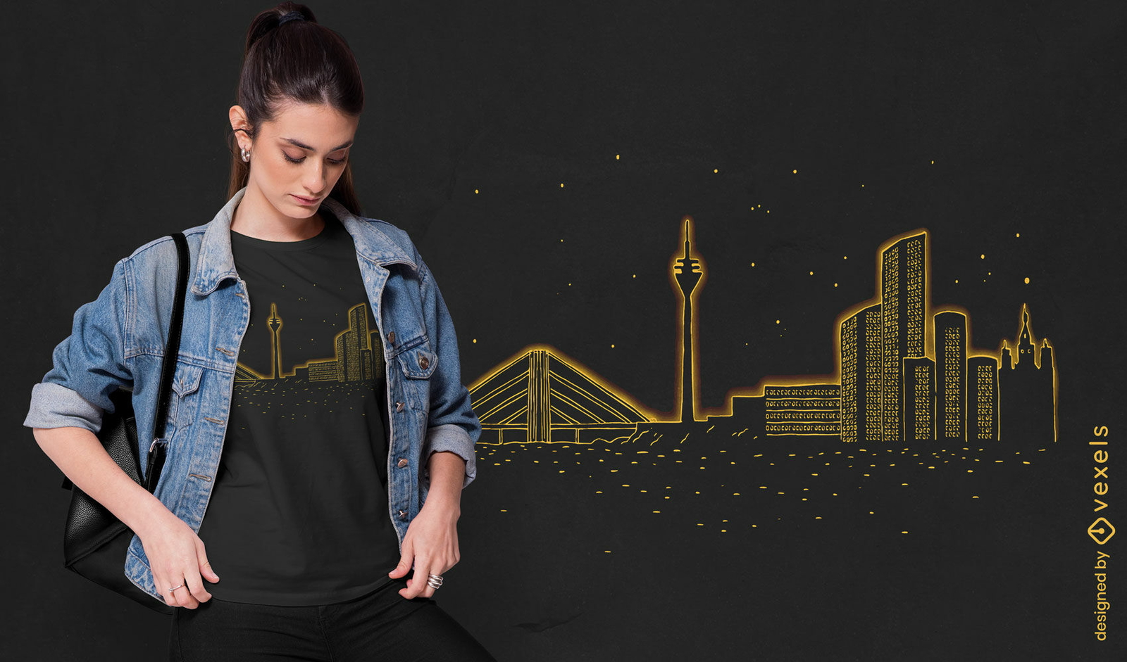 Düsseldorf City Skyline T-Shirt