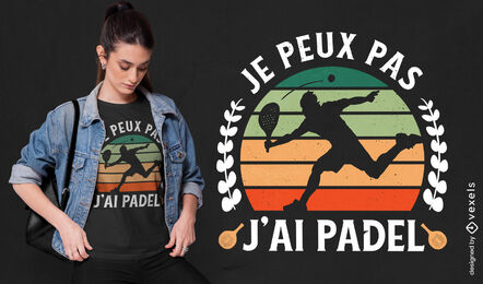 Design de camiseta retrô ao pôr do sol do jogador de remo
