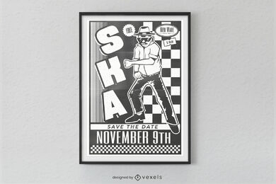 SKA retro poster design