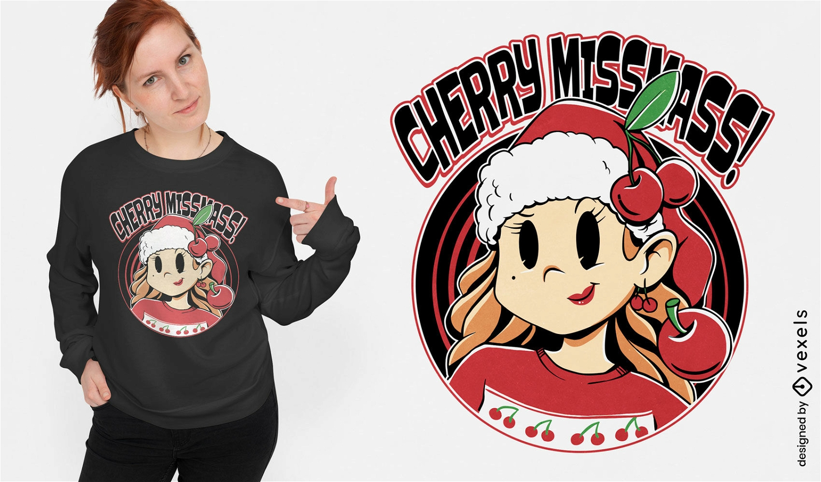 Cherry Christmas t-shirt design