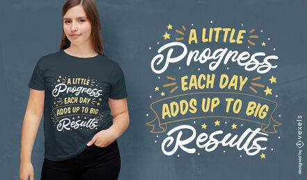 Progress lettering quote t-shirt design