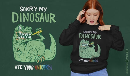 Cartoon dinosaur funny t-shirt design
