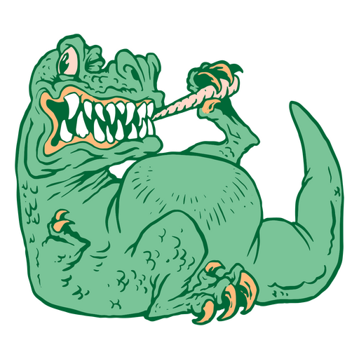 Dinosaur eating a horn    PNG Design