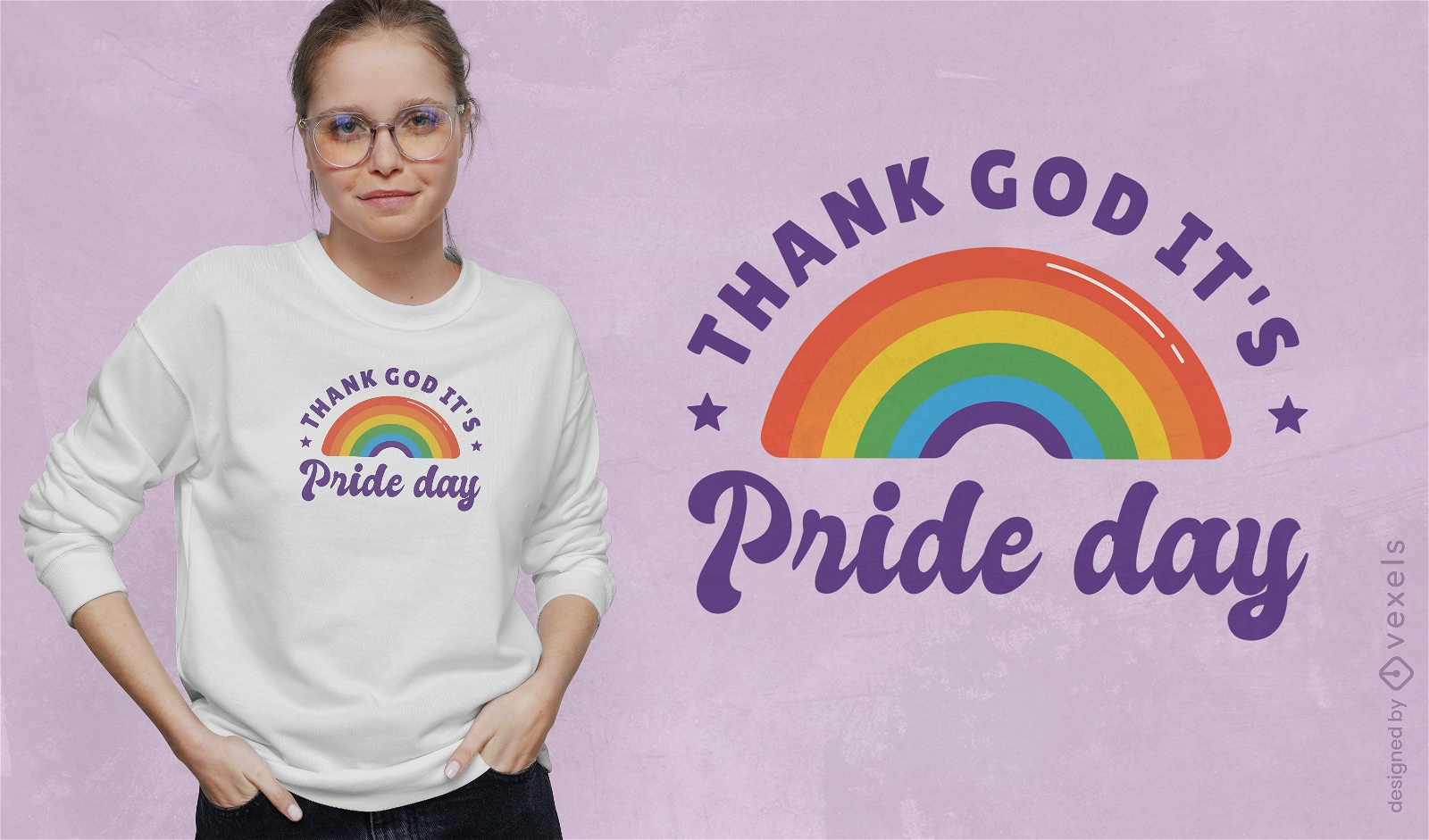 Rainbow for pride day t-shirt design