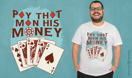 Diseño de camiseta de hobby de juego de cartas