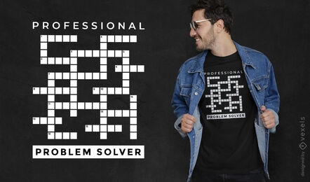 Blank crossword puzzle t-shirt design