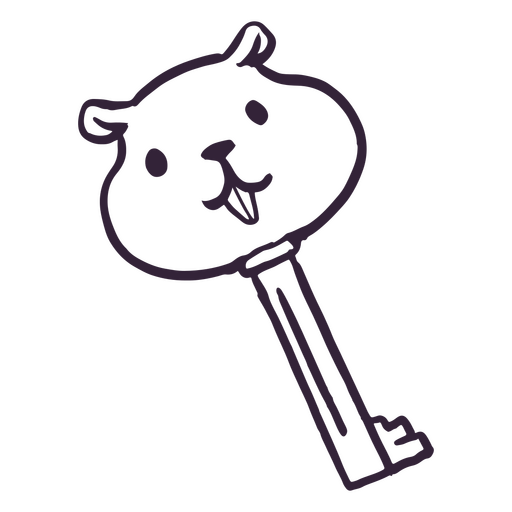 chave de cabeça de hamster Desenho PNG