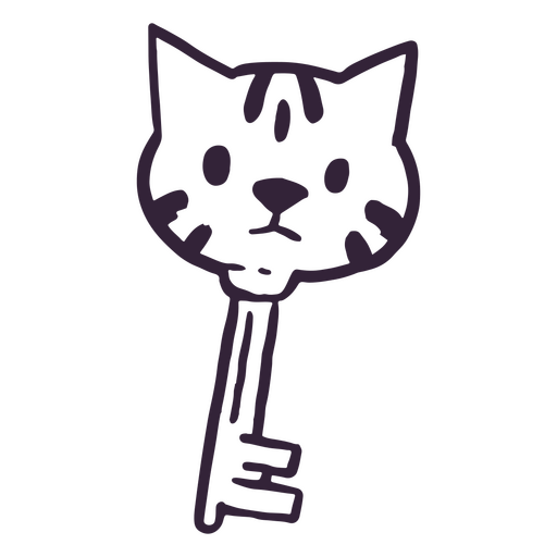 Tiger head key PNG Design