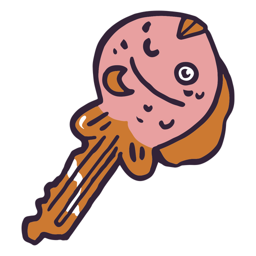 Key with fish head design PNG Design