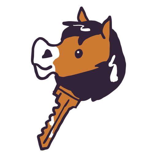 Key with horse head design PNG Design