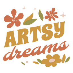 Cita plana de sueños artísticos Diseño PNG