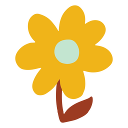 Isolated Yellow Flower PNG & SVG Design For T-Shirts