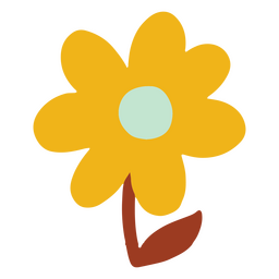 Isolierte gelbe Blume PNG-Design
