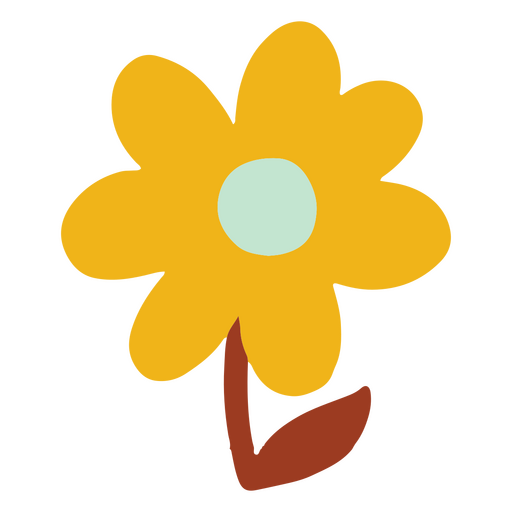 Isolated yellow flower PNG Design