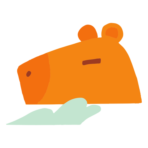 Cabeça de capivara forma plana Desenho PNG