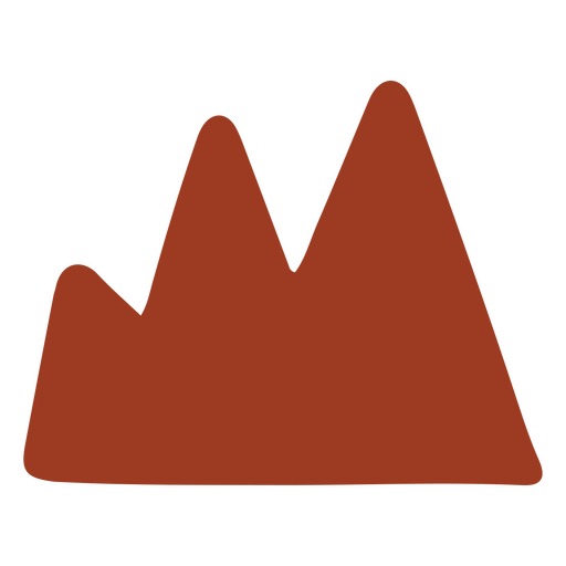 Red mountain icon PNG Design