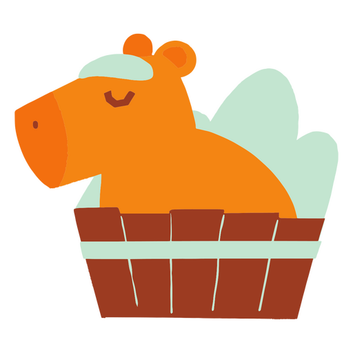 Niedliches Capybara-Flachbild PNG-Design
