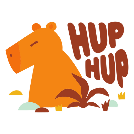Hup hup - capibara imagen plana Diseño PNG