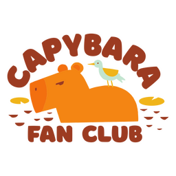 Dise O Png Y Svg De Imagen Plana Del Club De Fans De Capybara Para Camisetas