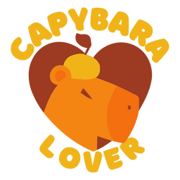 Flaches Design des Capybara-Liebhabers PNG-Design