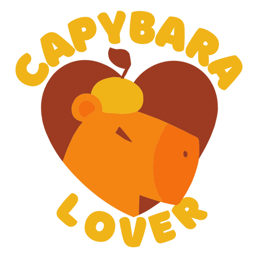 Capybara lover flat design PNG Design