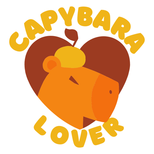 Diseño plano amante de capybara Diseño PNG