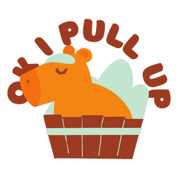 Ok, ich ziehe hoch - Capybara-Design PNG-Design