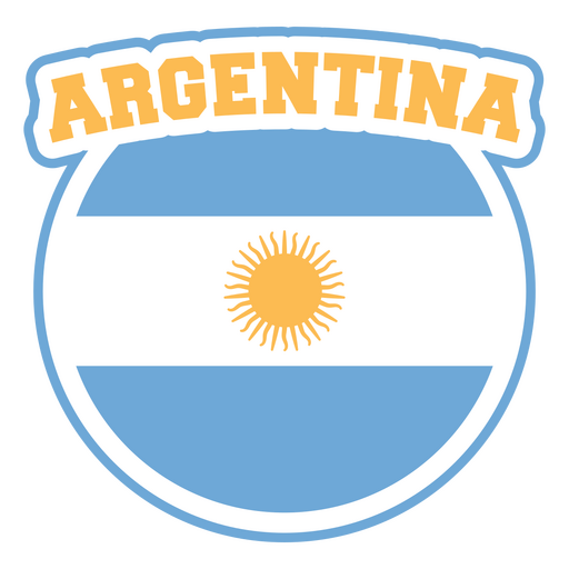 Argentina soccer team sticker PNG Design