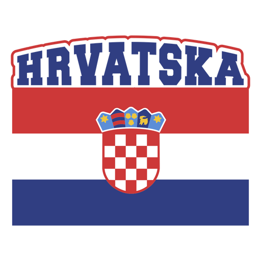 Aufkleber der kroatischen Fu?ballmannschaft PNG-Design