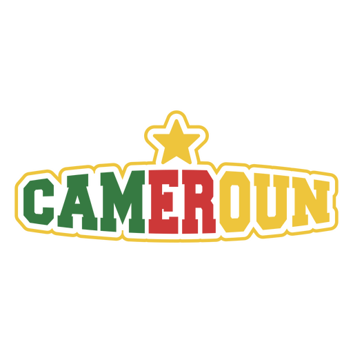 Cameroon soccer team sticker PNG Design