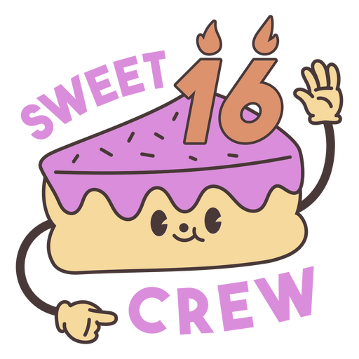 Sweet 16 crew PNG Design
