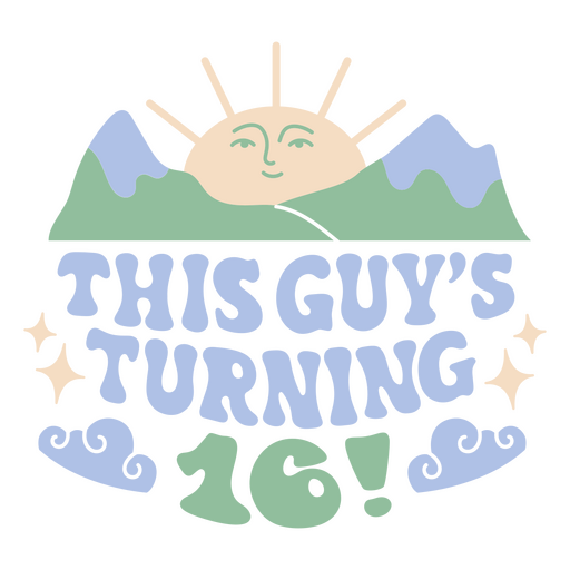 This guy's turning 16 PNG Design