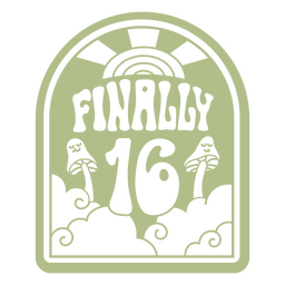 Finally 16 retro cartoon PNG Design